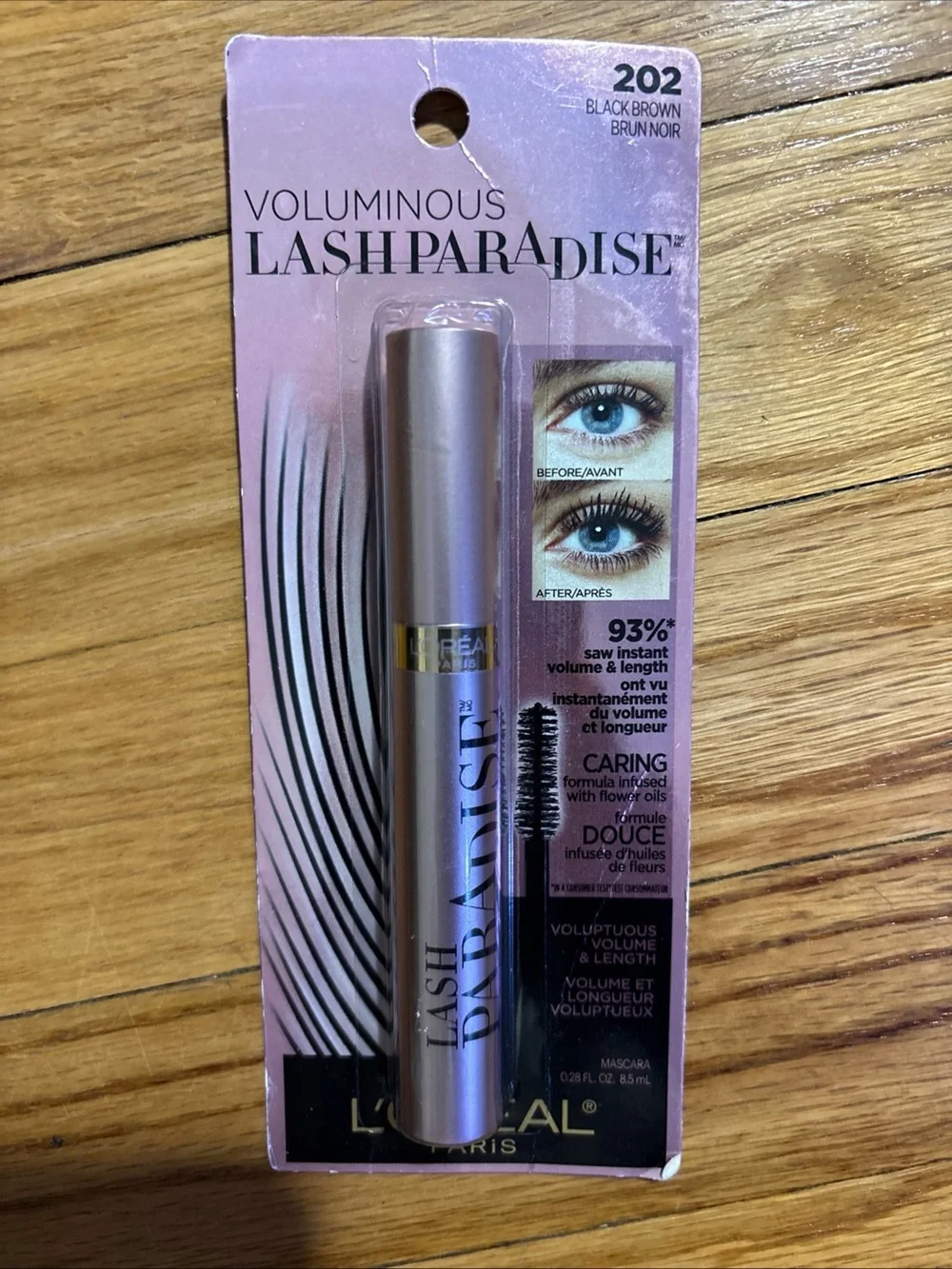 L’Oréal Paris Voluminous Makeup Lash Paradise Volume Mascara, BLACK BROWN NEW!